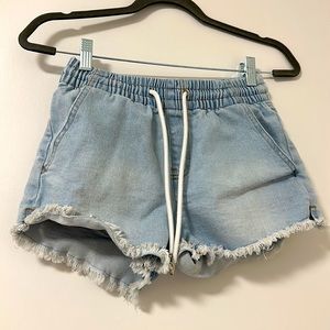Celebrity Pink Womens Pull On Shorts The Easy Style Denim Drawstring